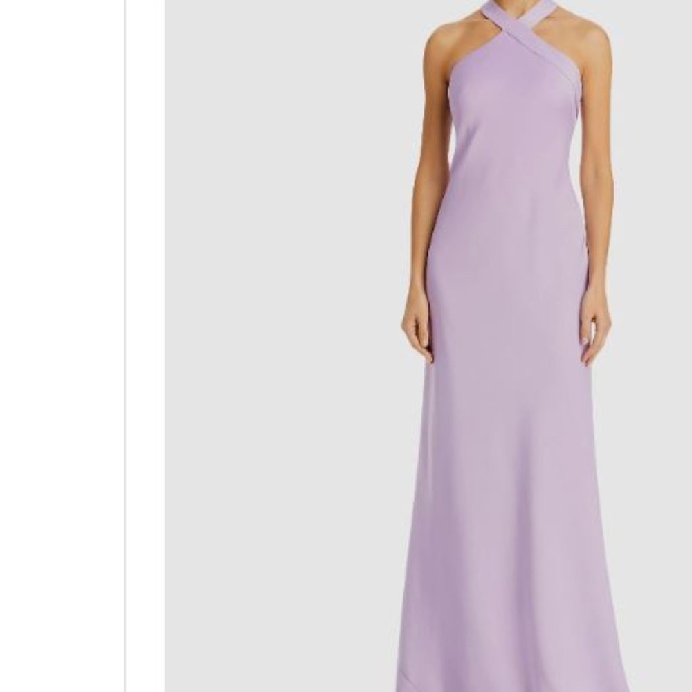 Aidan Mattox Women's Purple Sleeveless Halter